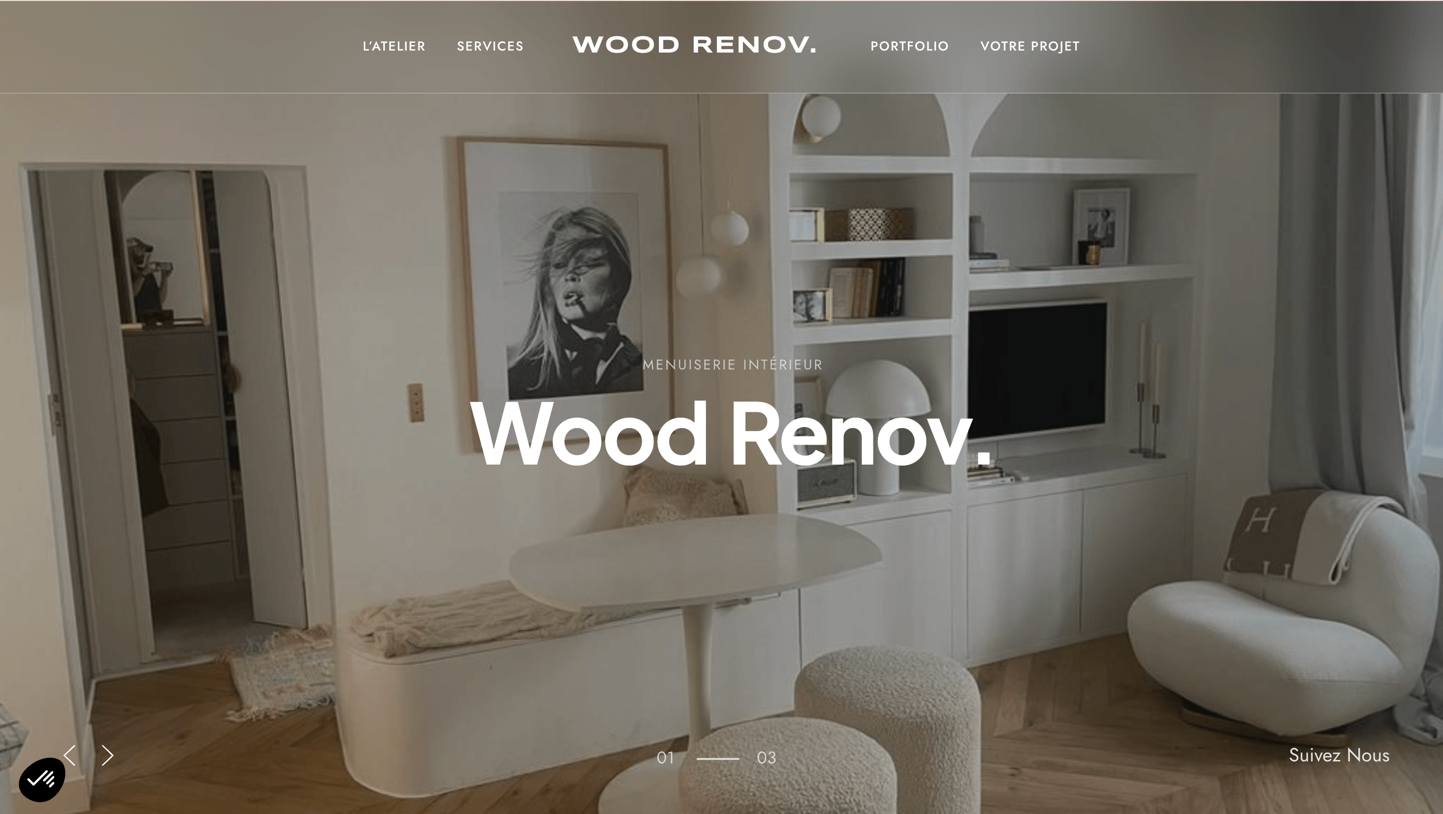 Aperçu du site Wood Renov